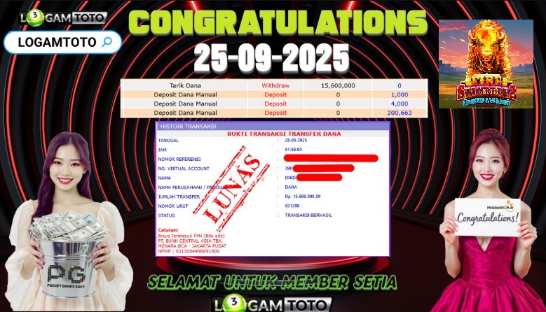 SELAMAT KEPADA MEMBER SETIA LOGAMTOTO BERHASIL JACKPOT DI PERMAINAN SLOT FIRE STAMPEDE 2