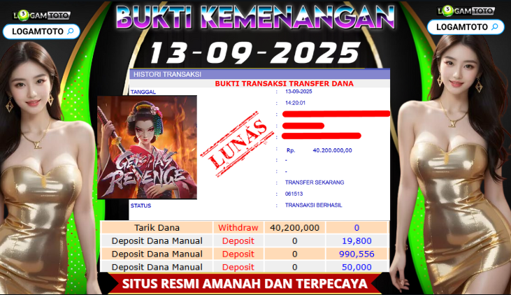 SELAMAT KEPADA MEMBER SETIA LOGAMTOTO MENDAPATKAN MEGA JACKPOT DI PERMAINAN SLOT PG SOFT 